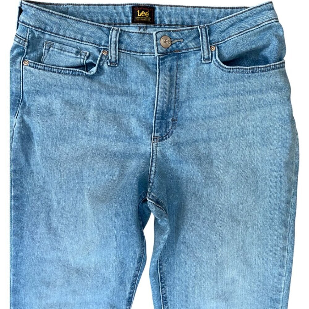 Lee Light Wash High Rise Straight Leg Light Mom Jeans Size 10 Medium - Picture 4 of 8